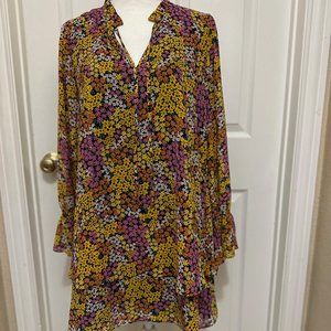 SUGARLIPS Hitachi Floral Karyssa Double Layer Trapeze Dress